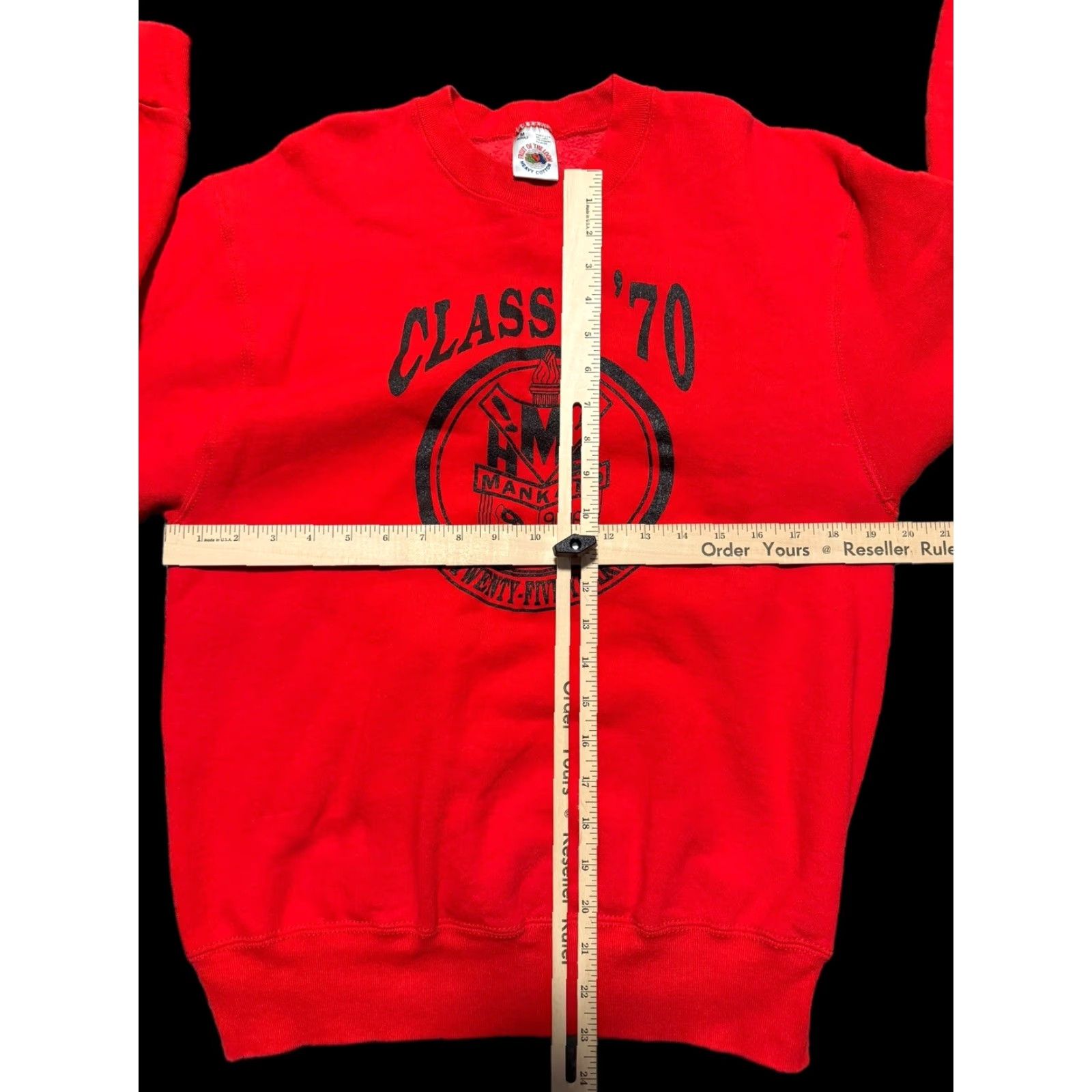 Fruit Of The Loom VINTAGE Minnesota MSU Mankato State University Class Of '70 Red Sweatshirt M USA Size US M / EU 48-50 / 2 - 5 Thumbnail