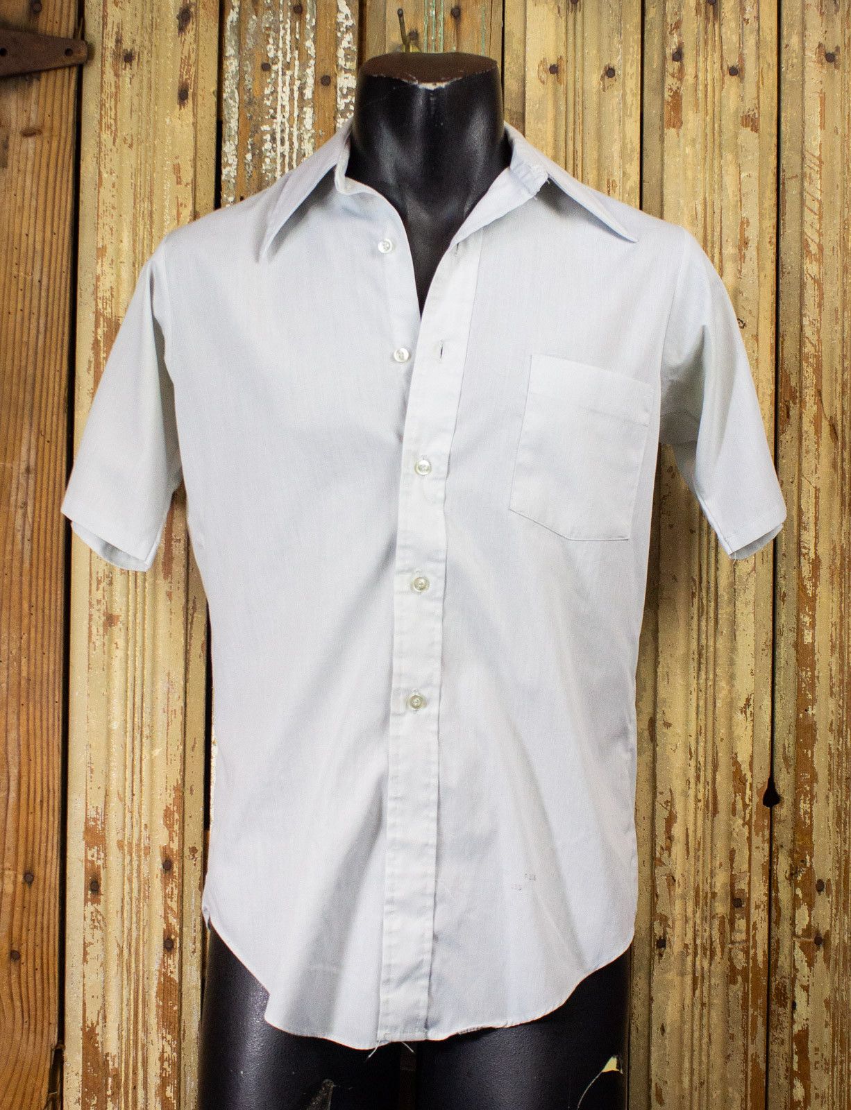 Vintage Vintage Royal Knight Light Gray Button Up Shirt 70s Size US M / EU 48-50 / 2 - 1 Thumbnail