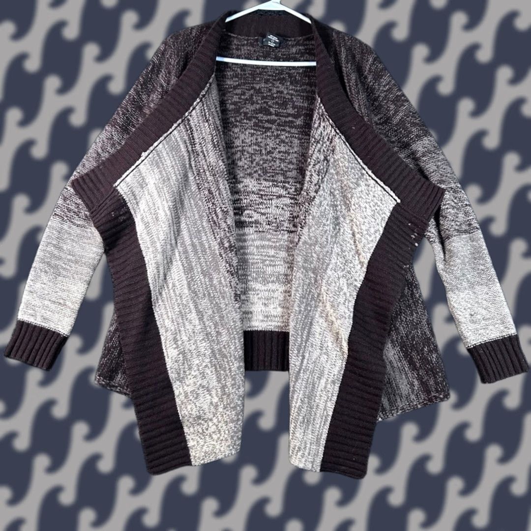 Lord & Taylor VINTAGE Lord & Taylor Cardigan Wool Blend Cashmere Open Front Sweater Women M Brown Size M / US 6-8 / IT 42-44 - 1 Thumbnail