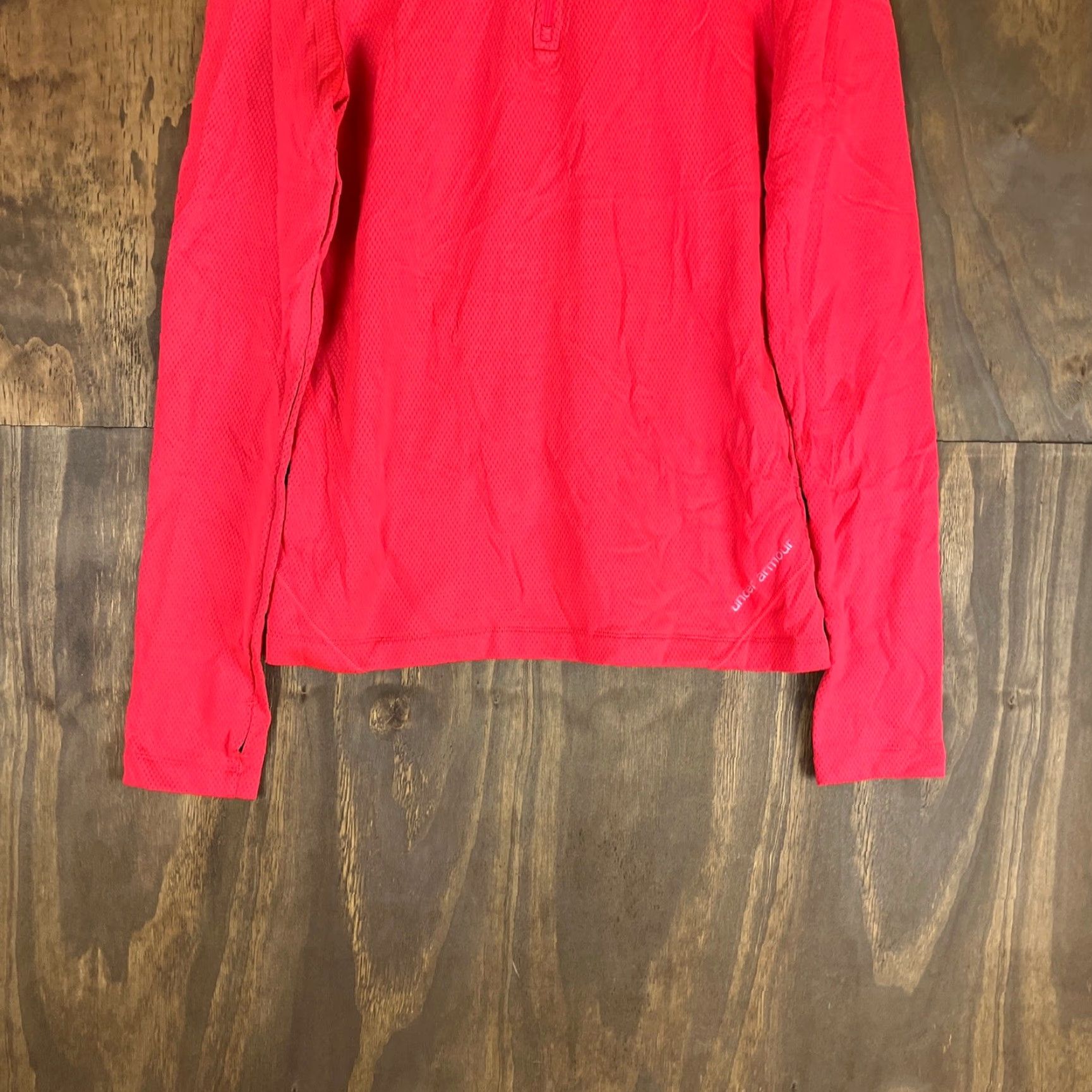 Under Armour Under Armour Womens Sweatshirt Pink 1/4 Zip Heat Gear Fitted Pullover Stretch L Size L / US 10 / IT 46 - 5 Thumbnail