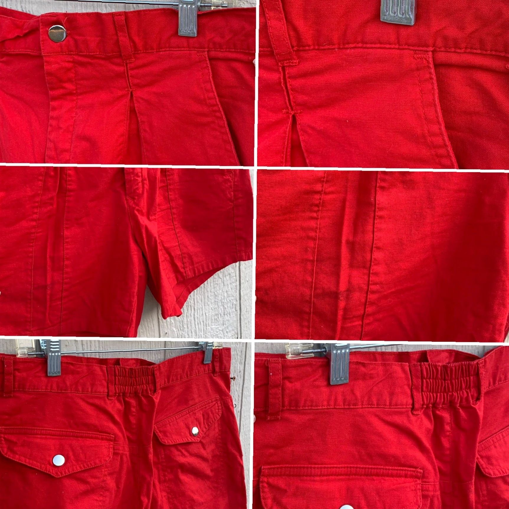 Area VINTAGE KSI Shorts Red Pleated Front Snap Rear Pockets 36 80s 90s 1980s Mens Shirt? Size US 36 / EU 52 - 5 Thumbnail