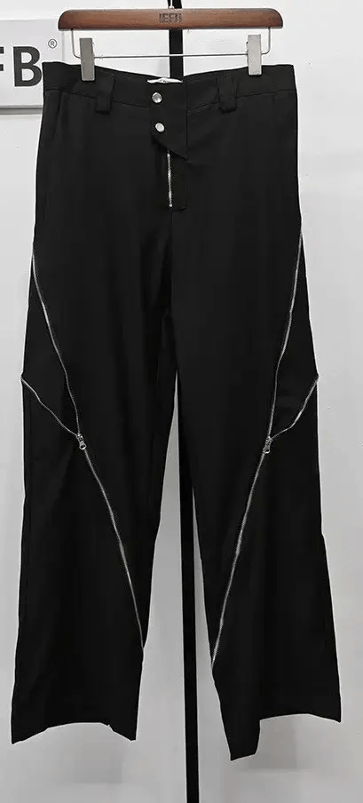 Japanese Brand × Other Hip Hop Zipper Design Micro Flare Casual Pants Size US 34 / EU 50 - 3 Thumbnail