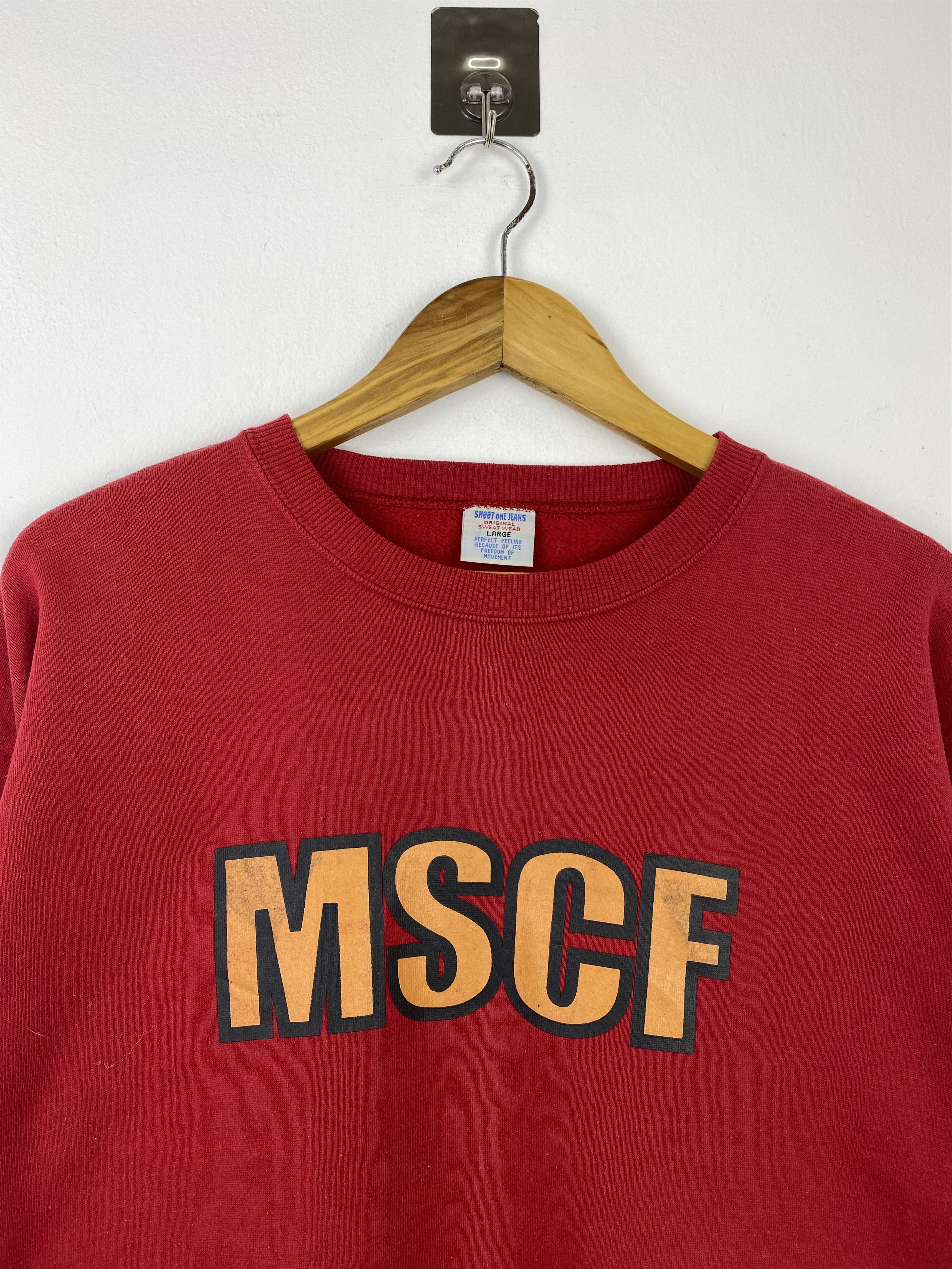 Japanese Brand Vintage MSCF Shoot One Jeans Sweatshit BP0047 Size US L / EU 52-54 / 3 - 2 Thumbnail