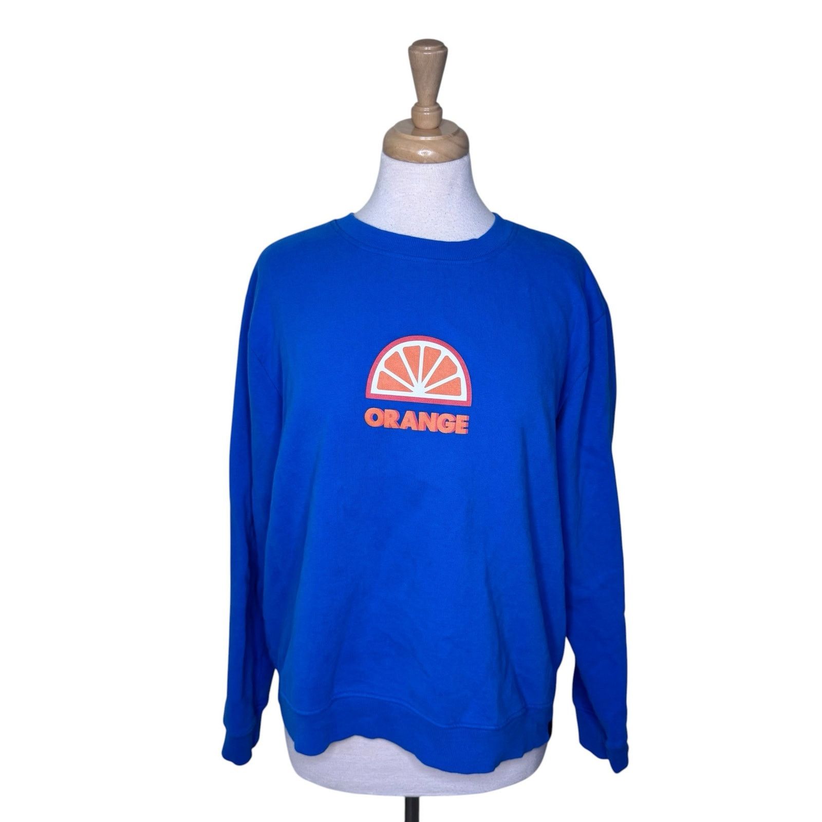 KULE KULE The Raleigh Orange Slice Sweatshirt Blue Size Medium Size M / US 6-8 / IT 42-44 - 3 Thumbnail
