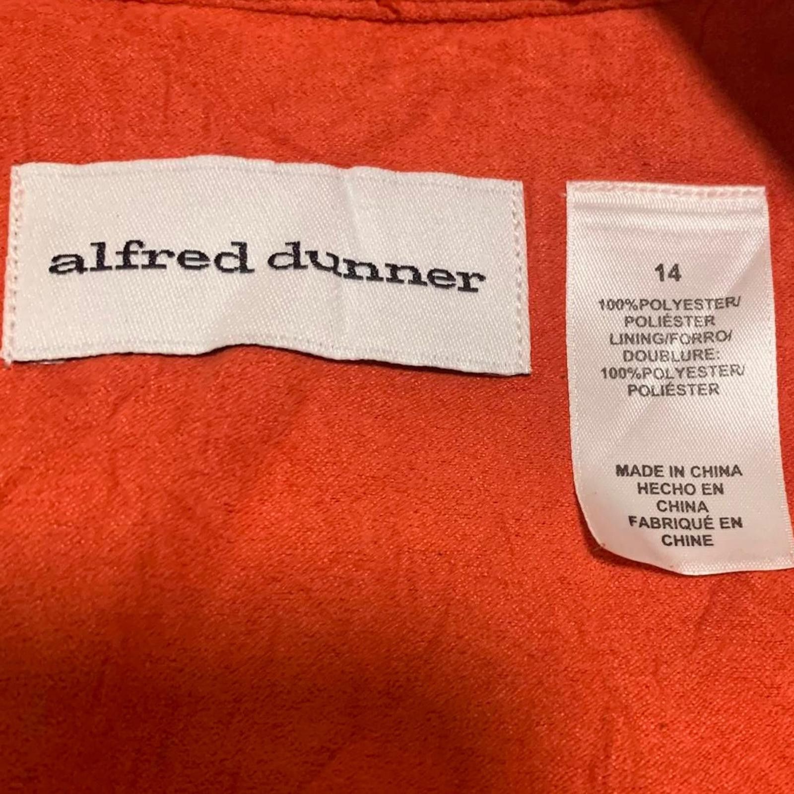 Other Alfred Dunner Women's 14 Suede Leather Jacket Orange Size XL / US 12-14 / IT 48-50 - 4 Thumbnail