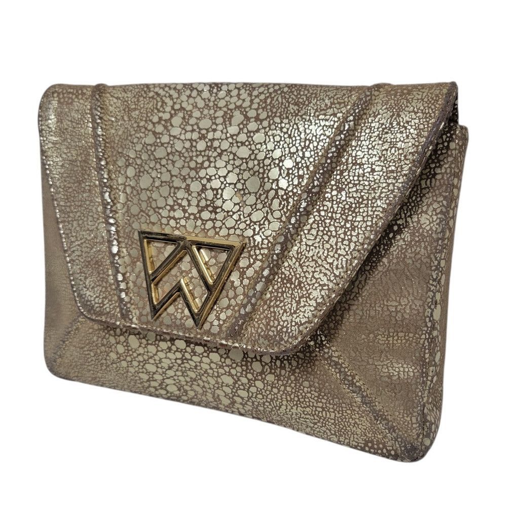 Other Kelly Wynne Women's Animal Print Gold Designer Clutch Purse Size ONE SIZE - 3 Thumbnail