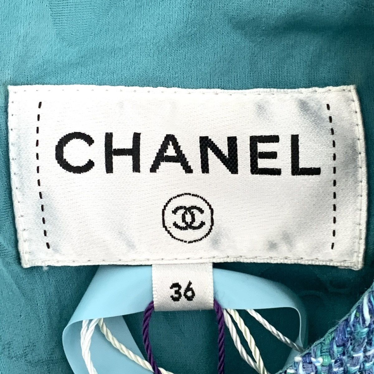 Chanel Chanel Blue Linen Sleeveless Woven Tweed Dress K26WX Size S / US 4 / IT 40 - 7 Thumbnail