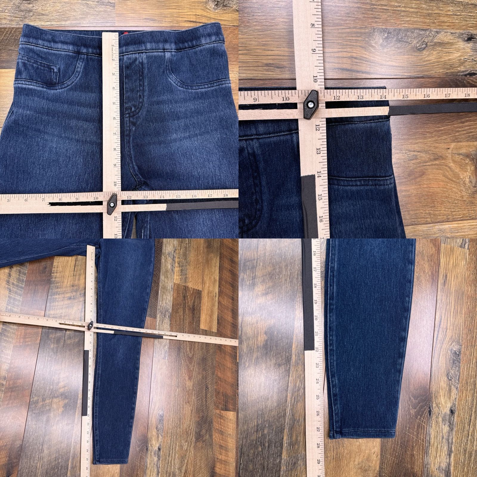 Spanx Spanx Jeanish Ankle Legging Womens M Blue Denim 20018t Stretch Modern Travel Casual Logo Cotton Blend Denim Leggings Size 32" / US 10 / IT 46 - 8 Thumbnail