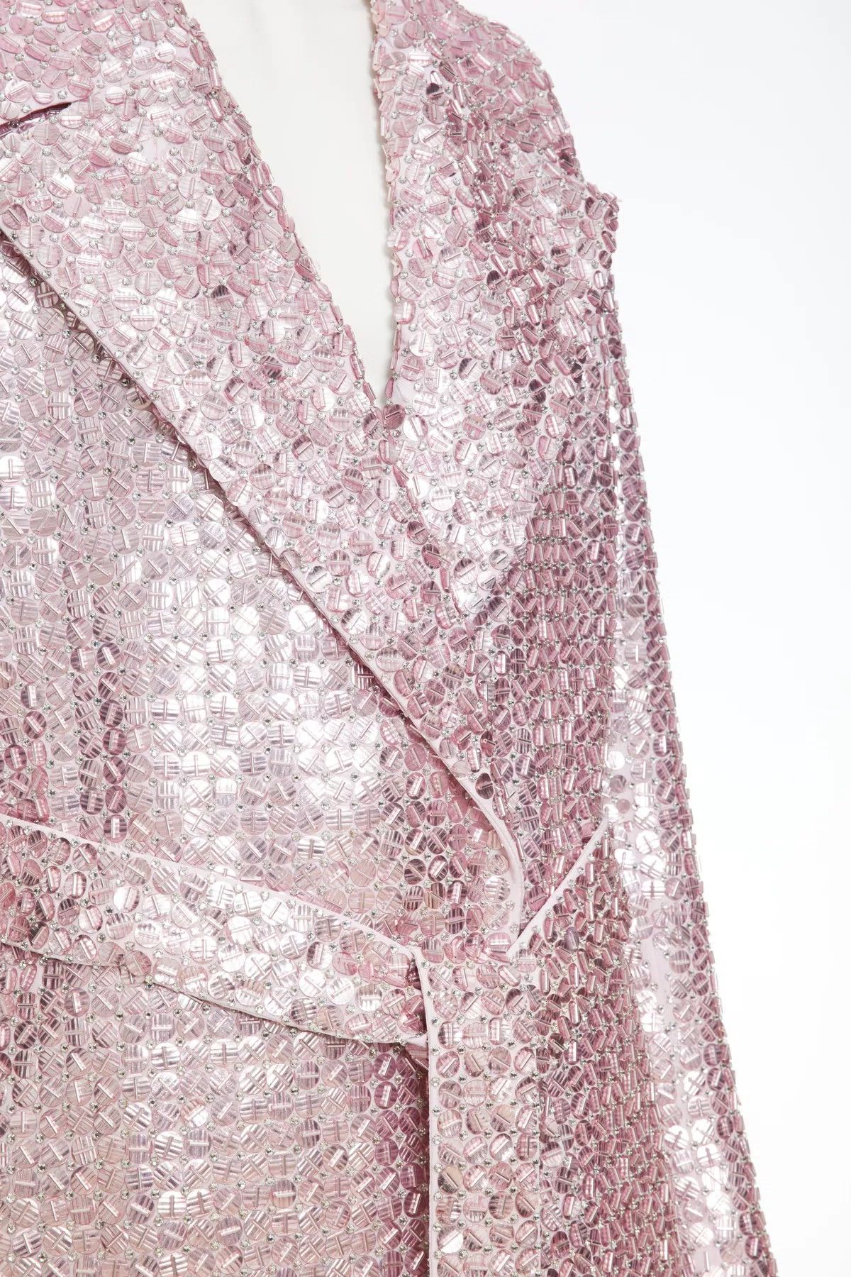 Valentino o1s1wg110625 Silk Faille Coat in Pink Size S / US 4 / IT 40 - 4 Thumbnail
