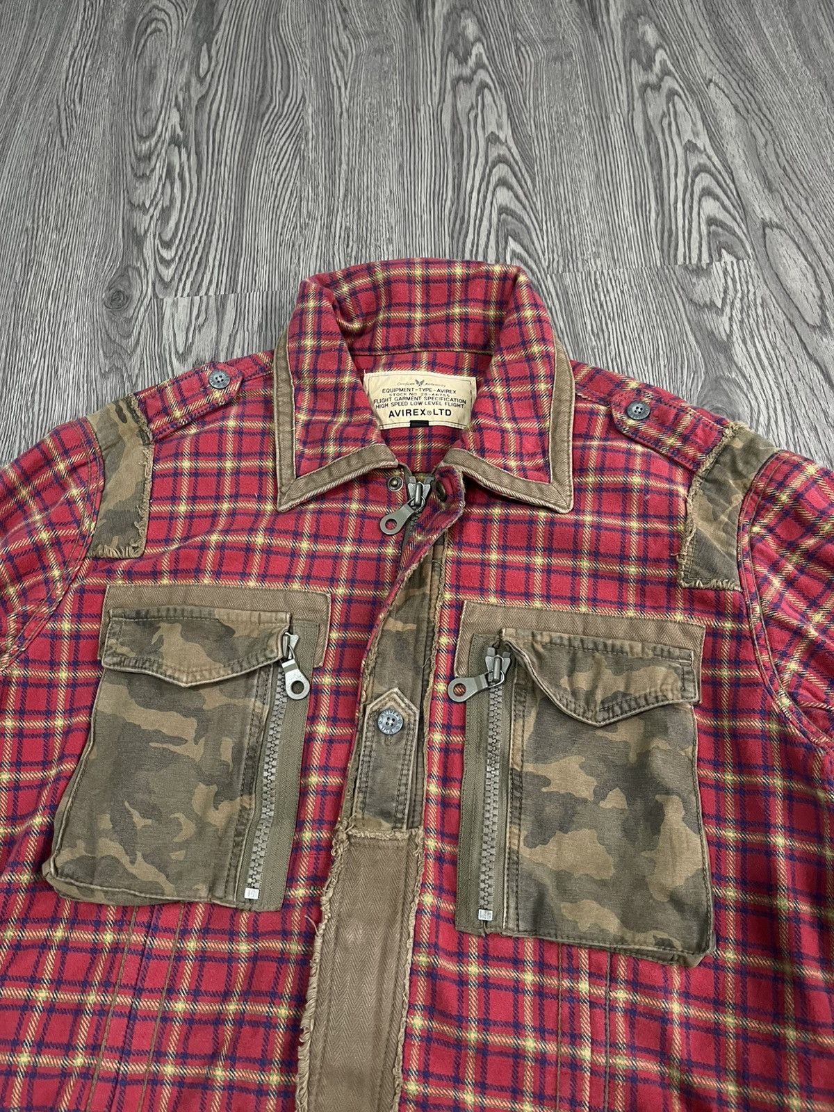 Avirex ⚡️RARE⚡️Vtg Avirex militery flanel jacket Size US L / EU 52-54 / 3 - 5 Thumbnail