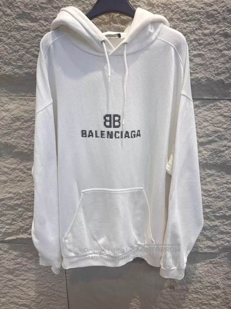 Balenciaga Balenciaga White Hoodie Size US L / EU 52-54 / 3 - 1 Thumbnail