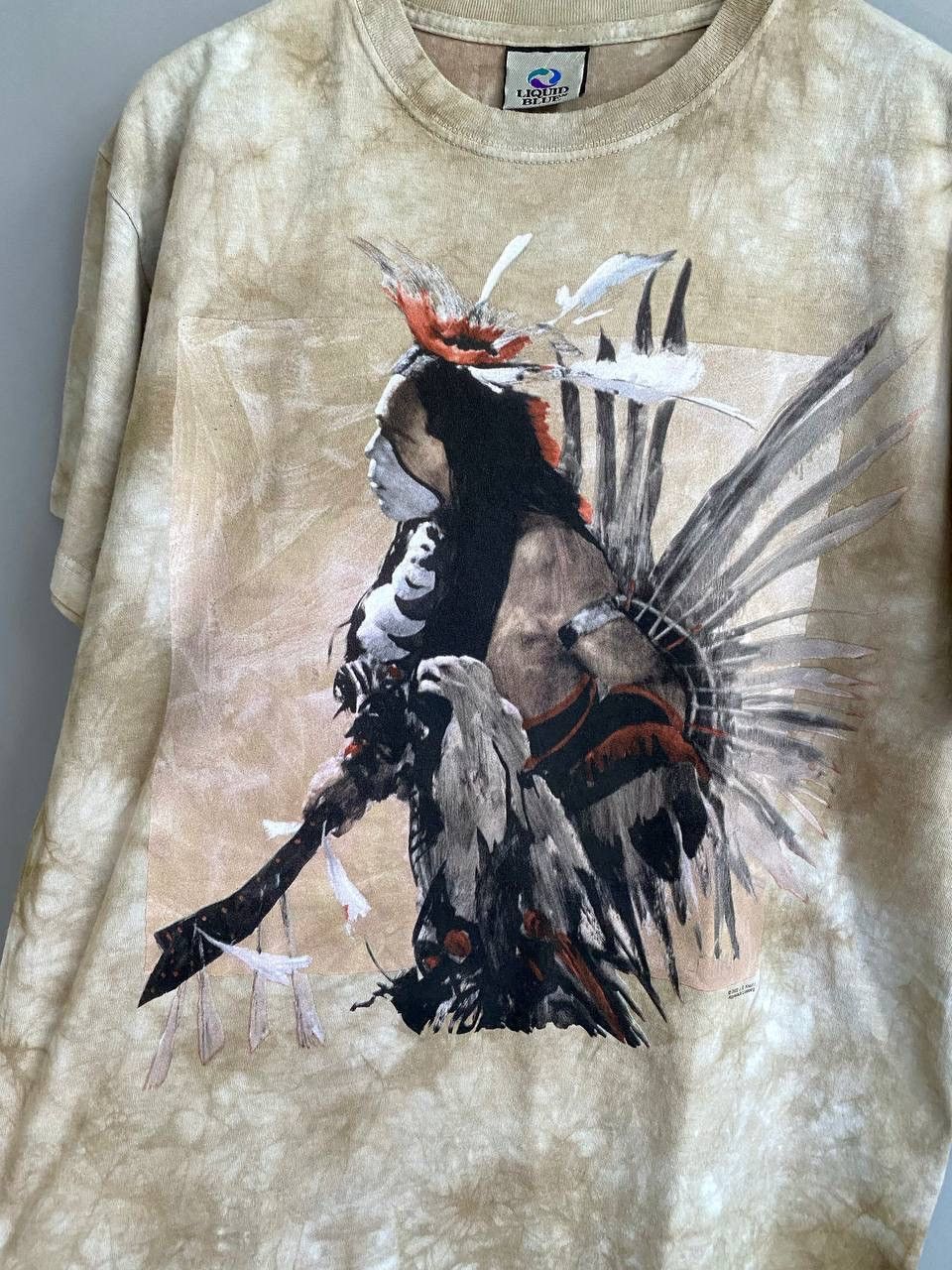 Liquid Blue Vintage Liquid Blue T-Shirt American Indian Warrior Print, M Size US M / EU 48-50 / 2 - 4 Thumbnail
