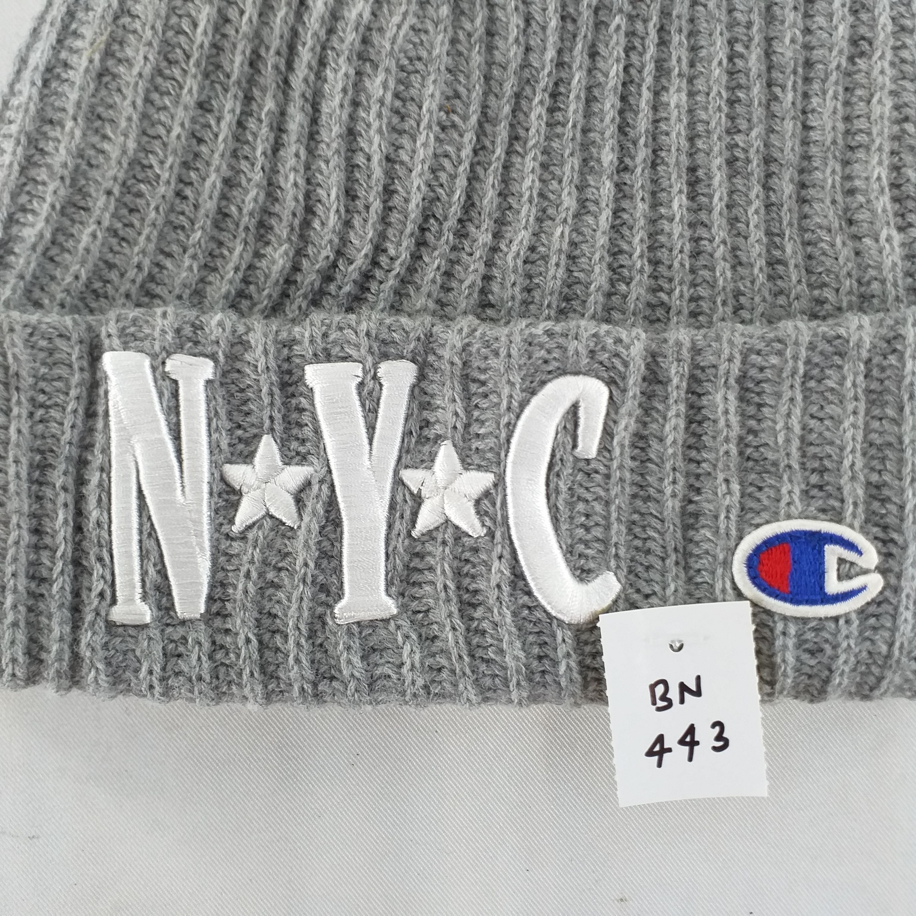 Champion NYC Champion Embroidery Logo Snow Cap Hat Beanie -BN443 Size ONE SIZE - 7 Thumbnail