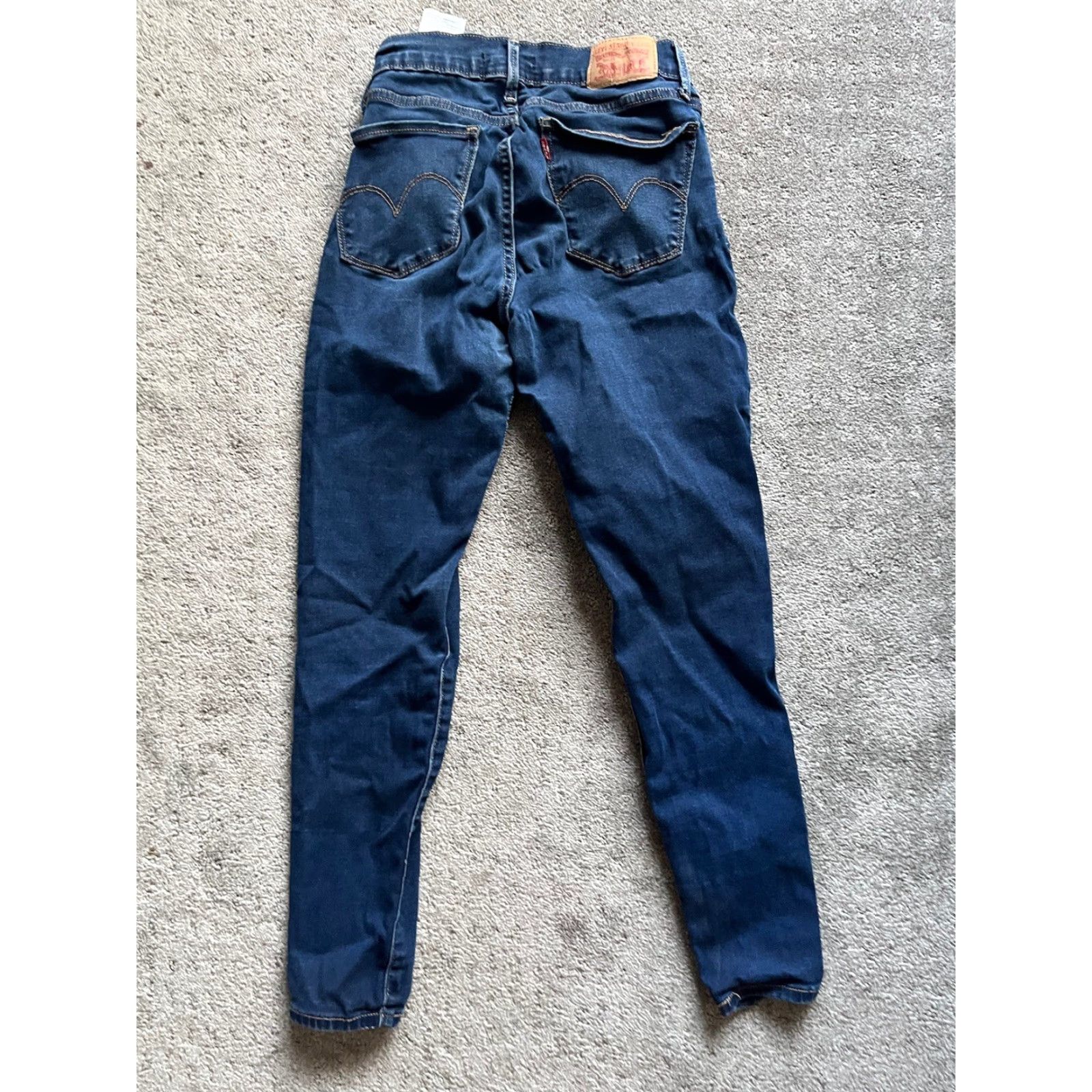 Levi's VINTAGE? (no) Levis 710 Levi'S 710 Slim Jeans Womens 26x29 Blue Denim Wash Stretch 26 Inseam 28 Zip Button Logo Zipper Cotton Denim Size 26" / US 2 / IT 38 - 2 Thumbnail