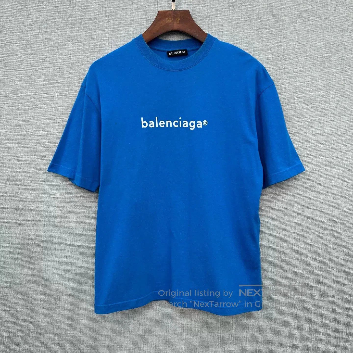 Balenciaga Balenciaga Blue Logo Print T-Shirt. Size XXS / US 00 / IT 34 - 1 Thumbnail