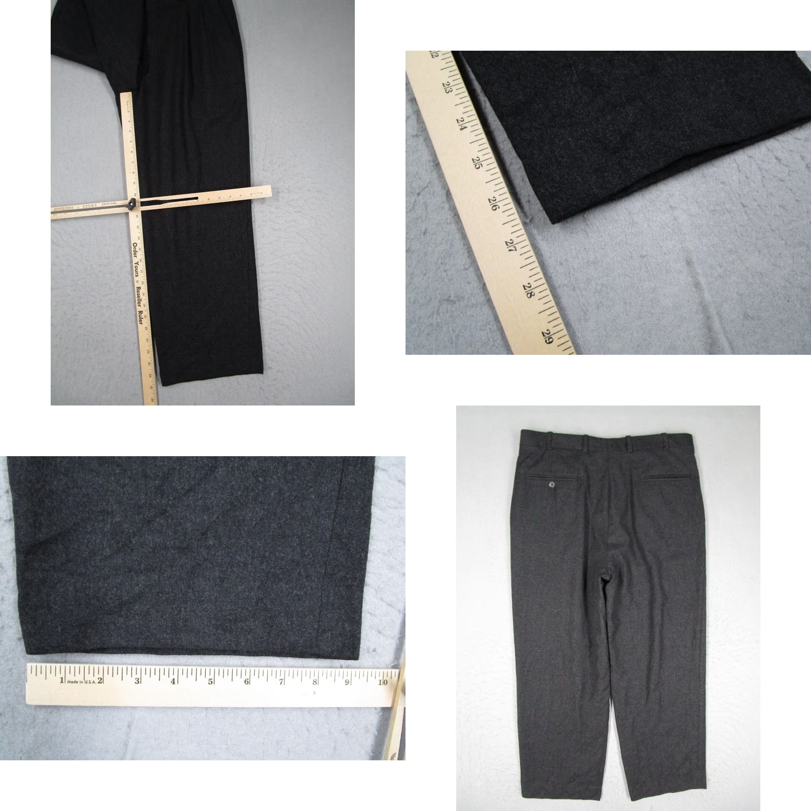 Vintage VINTAGE JB Britches Pants Mens 34x28 Gray Wool Pleated Dress Trousers Made USA Retro Size US 34 / EU 50 - 8 Thumbnail