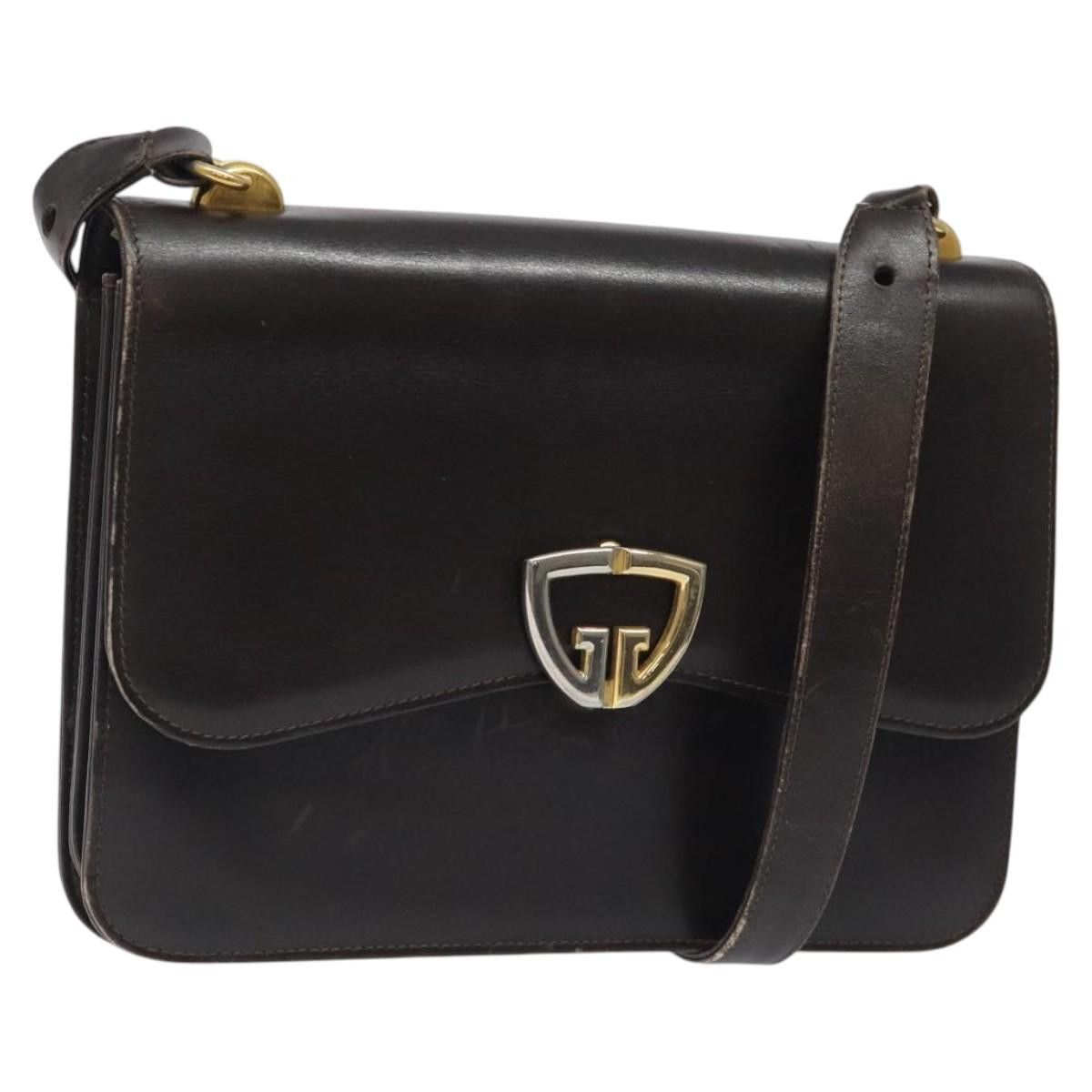 Gucci GUCCI Shoulder Bag Leather Brown Gold Size ONE SIZE - 1 Thumbnail
