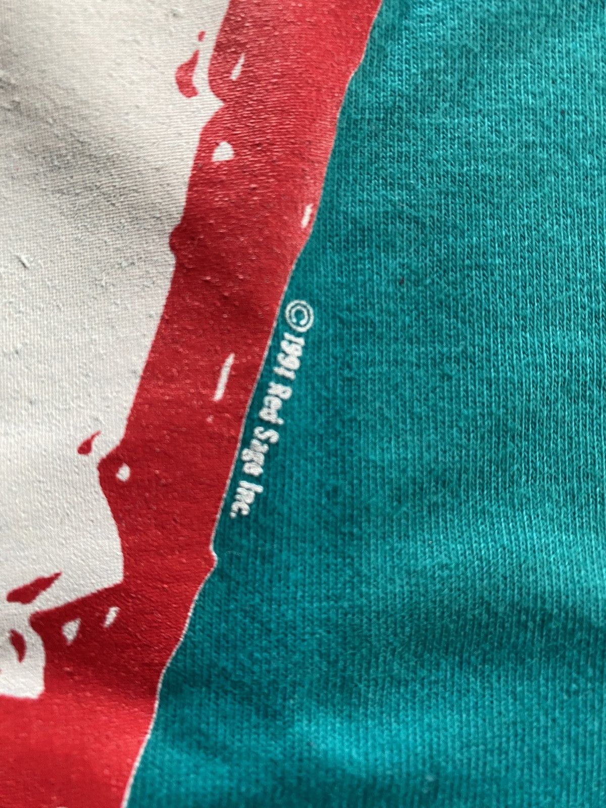 Hanes × Vintage Vintage ‘91 Red Sage Bull Skull Turquoise Single Stitch Tee Size US L / EU 52-54 / 3 - 8 Thumbnail