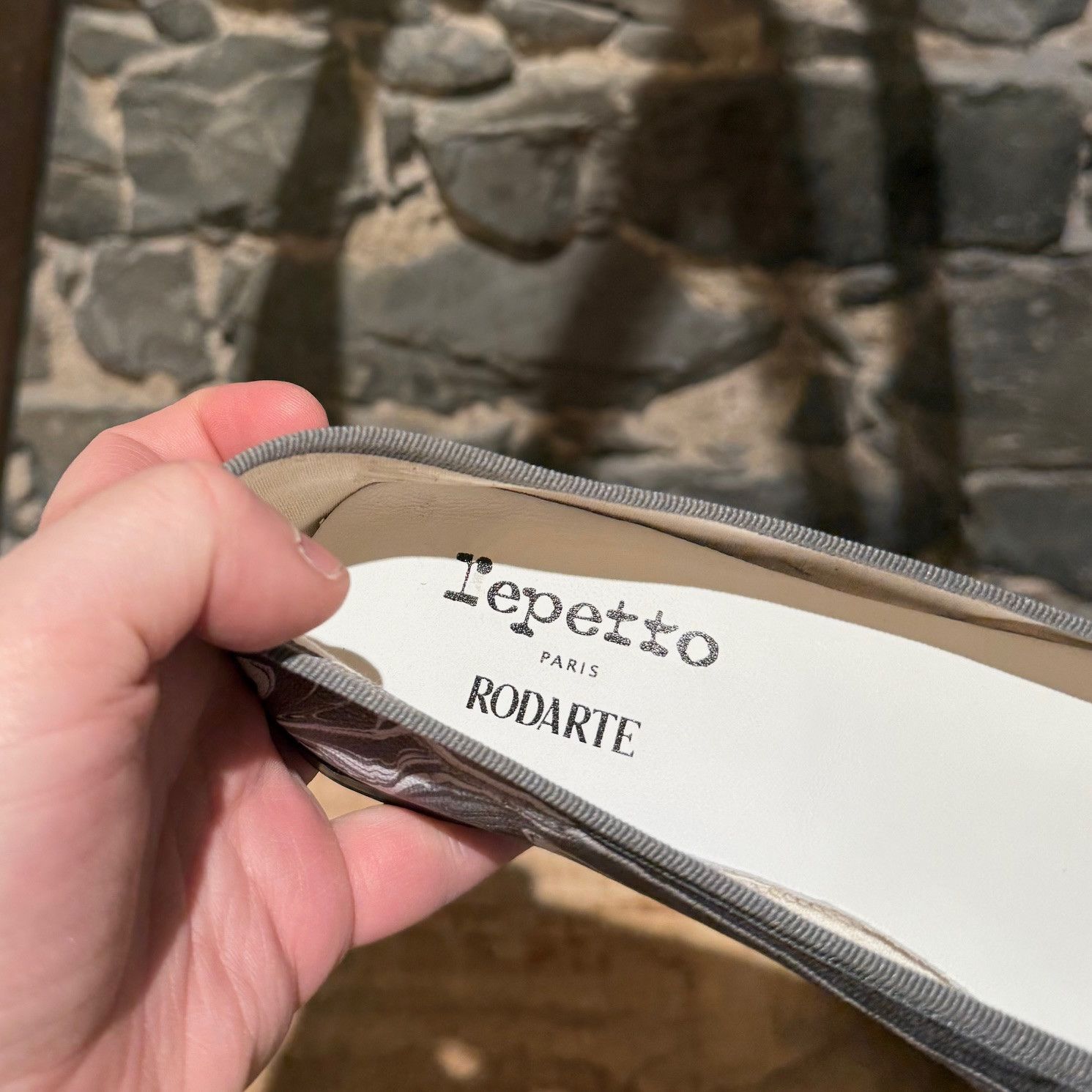Repetto Repetto X Rodarte Grey Marble Print Cendrillon Ballet Flats Size US 10.5 / IT 40.5 - 11 Thumbnail