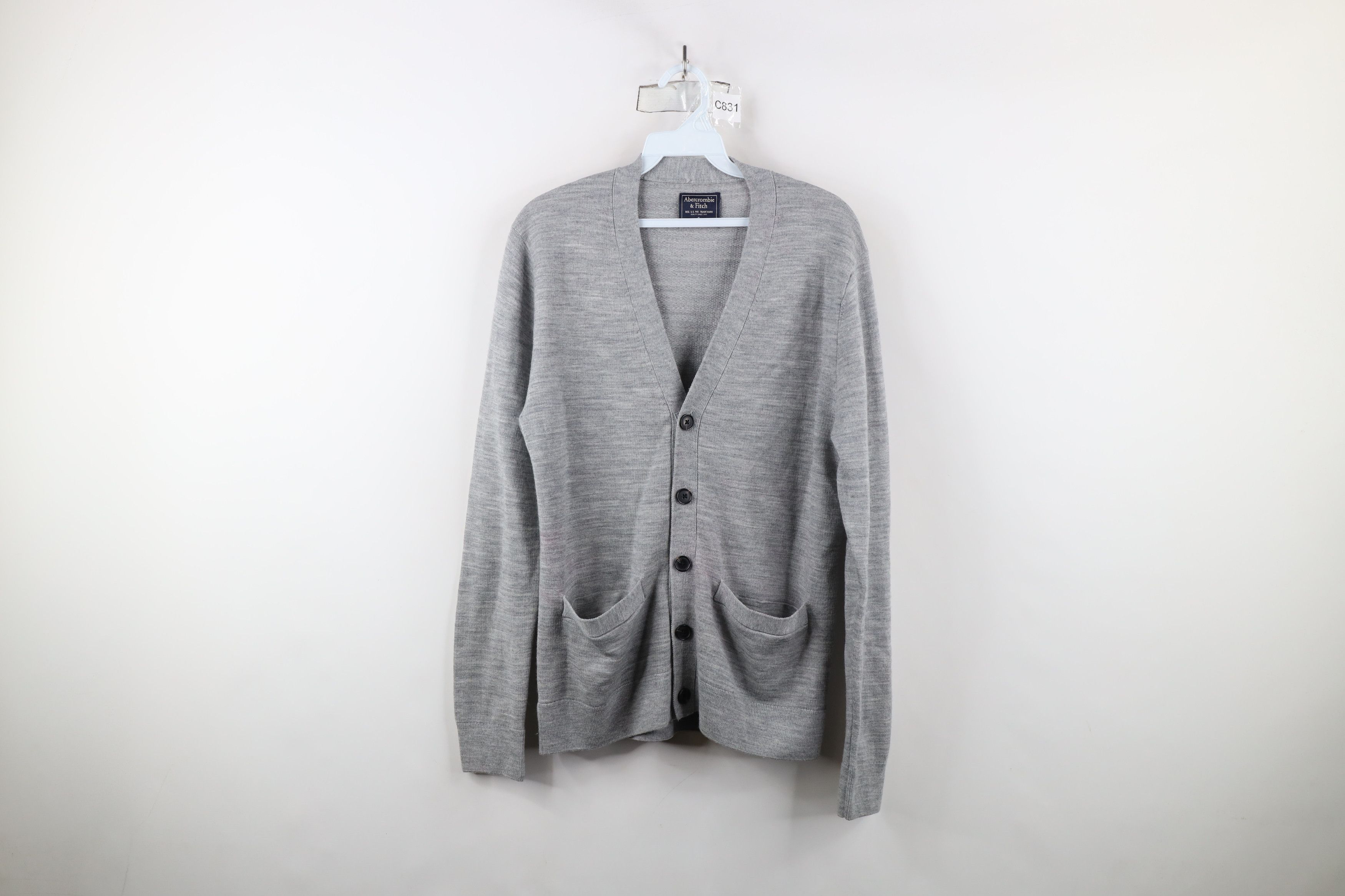 Abercrombie & Fitch × Vintage Vintage Y2K Abercrombie & Fitch Knit Cardigan Sweater Gray Size US S / EU 44-46 / 1 - 1 Thumbnail