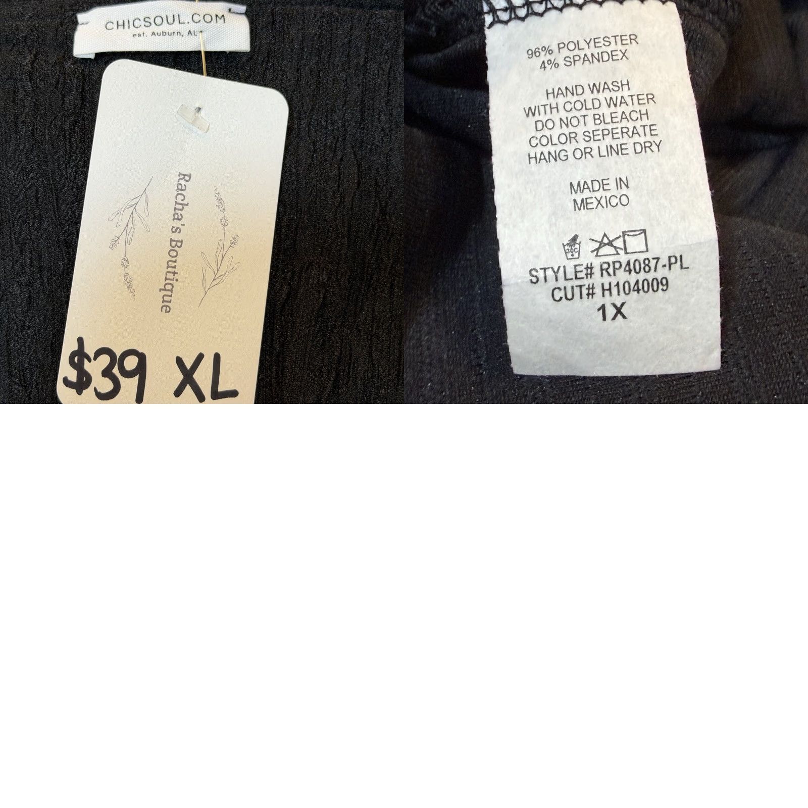 Vintage Chicsoul Jumper Romper Black Tank Top Wide Leg Pockets Stretch 1X New Women’s Size XL / US 12-14 / IT 48-50 - 8 Thumbnail
