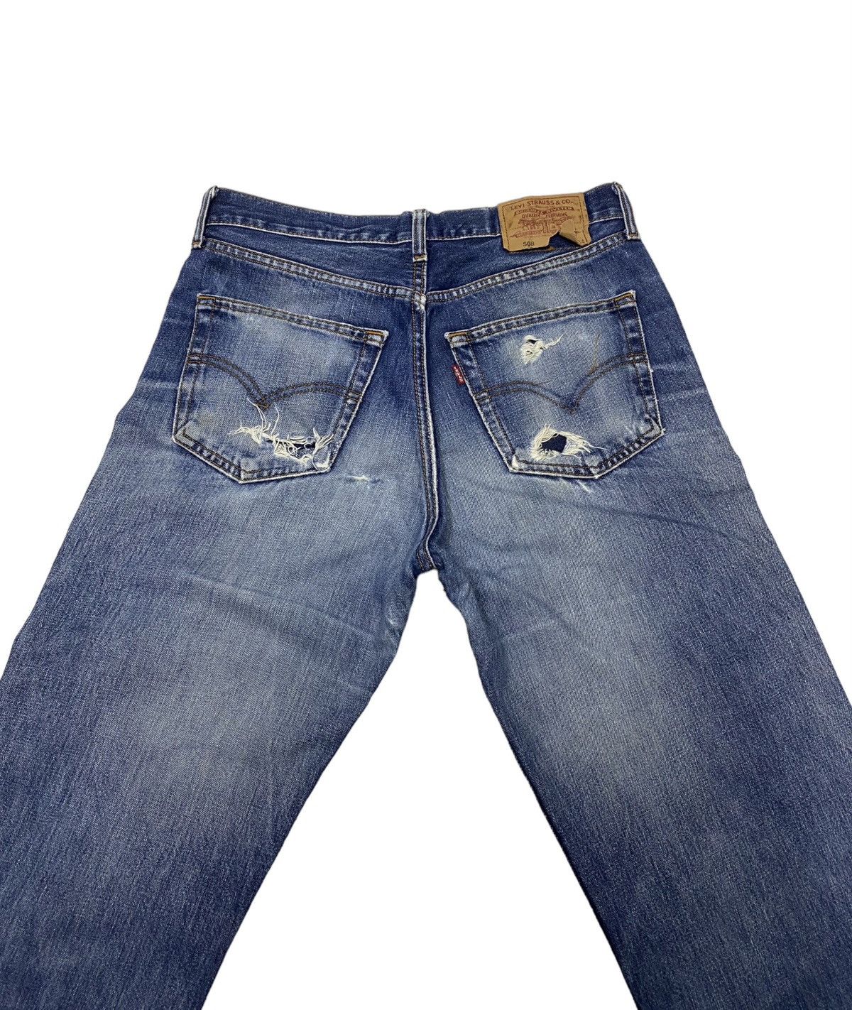 Levi's 🔥VINTAGE LEVIS 508 DISTRESSED DENIM JEANS Size US 33 - 8 Thumbnail