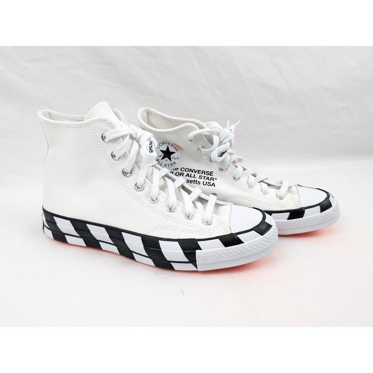 Converse × Off-White o1rshd1 DUP / Unisex Chuck 70 Hi-Top Sneakers in White/Cone Size US 8 / EU 41 - 13 Thumbnail