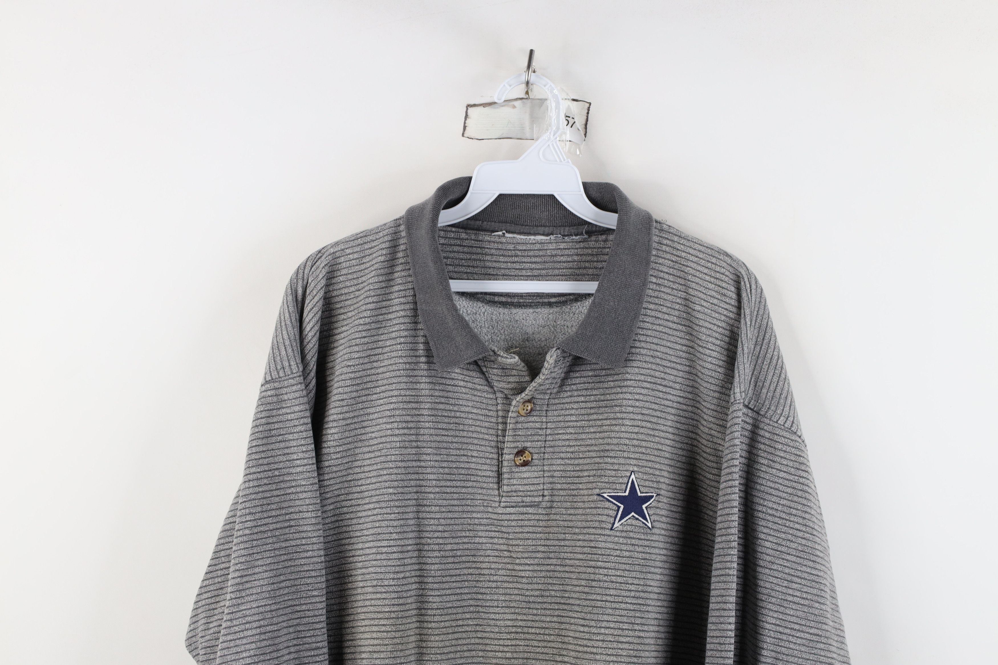 Vintage Vintage 90s Heavyweight Cowboys Football Long Sleeve Polo Size US XL / EU 56 / 4 - 2 Thumbnail