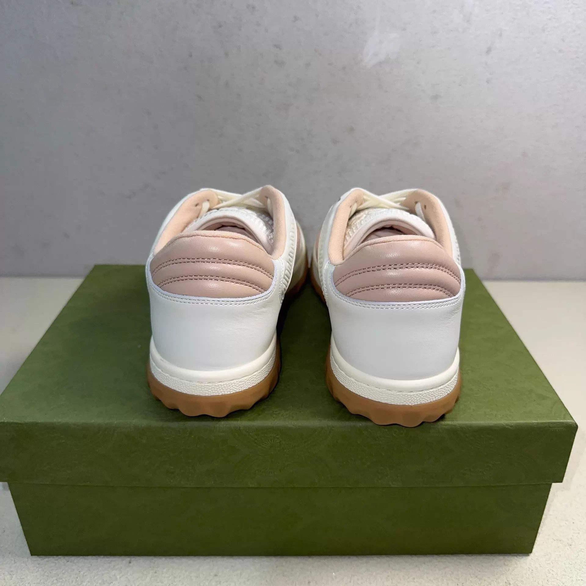 Gucci Gucci MAC80 Leather Low Top Women's White Pink 36.5/37/37.5 Size US 7 / IT 37 - 3 Thumbnail