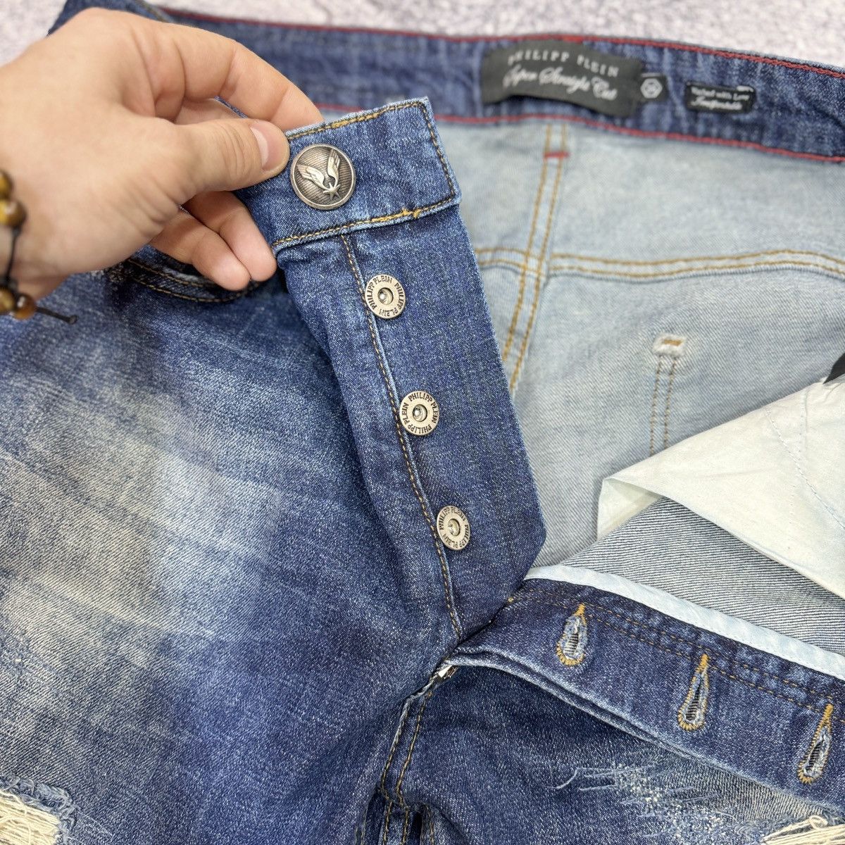 Philipp Plein Philipp Plein Super Straight Cut Mens Jeans 36 size Size US 36 / EU 52 - 13 Thumbnail