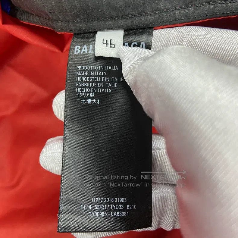 Balenciaga Balenciaga Red-blue color block letter logo windbreaker Size US S / EU 44-46 / 1 - 3 Thumbnail