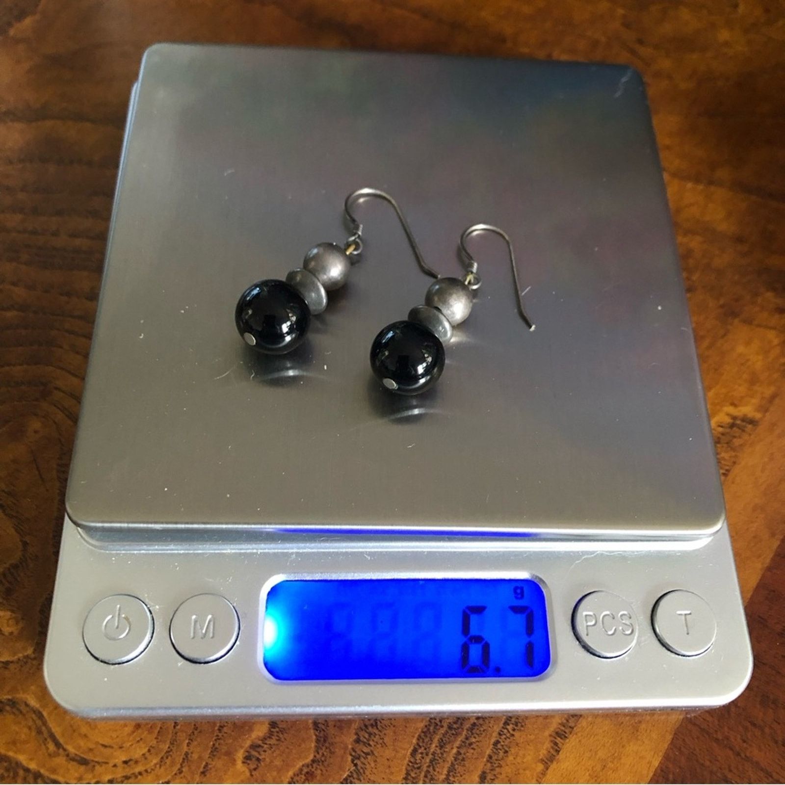 Vintage Vintage handmade 925 sterling silver black onyx earrings Size ONE SIZE - 5 Thumbnail