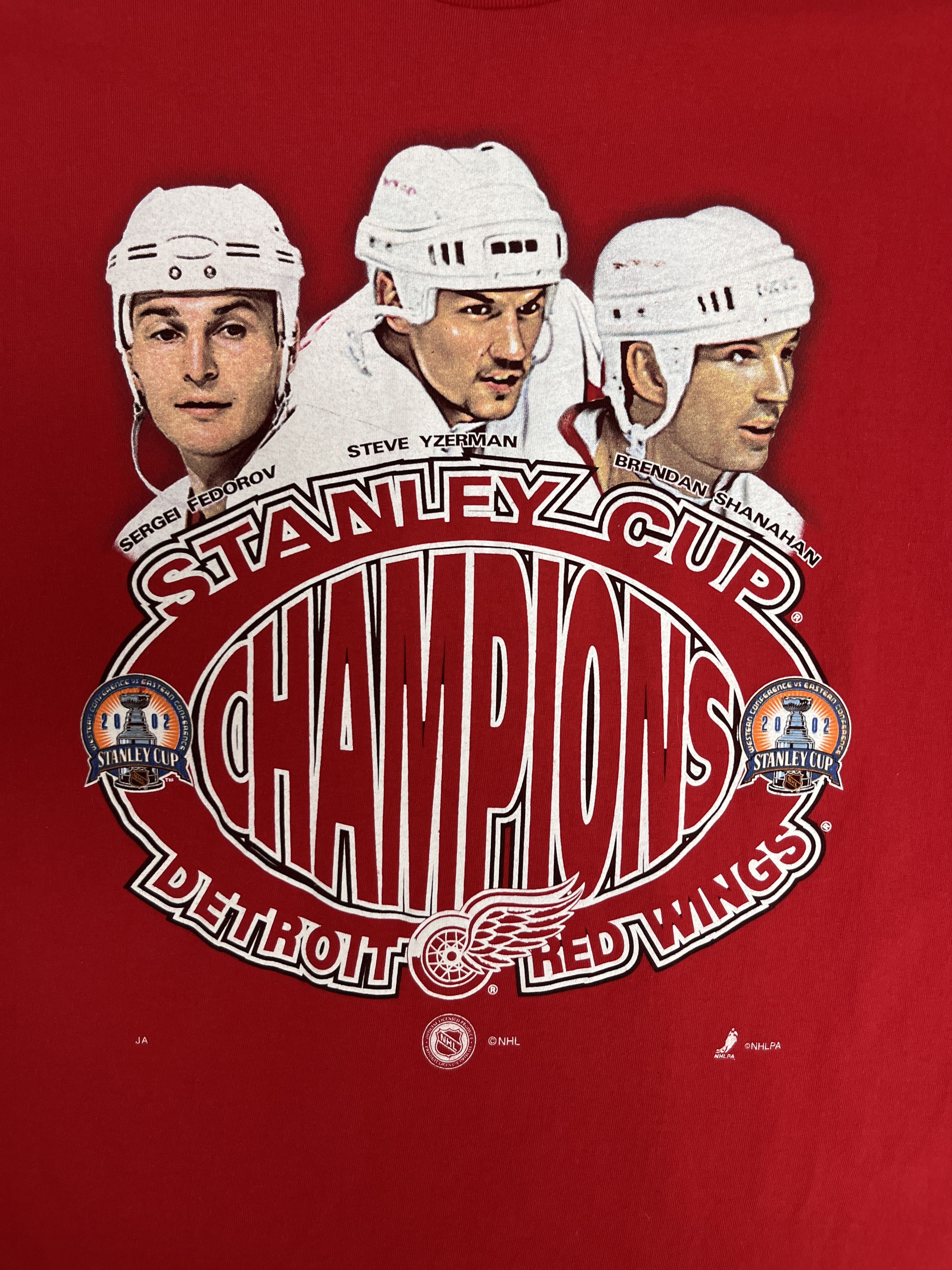 Vintage Detroit Red Wings Stanley Cup Champions 2002 Vintage Tee Size US L / EU 52-54 / 3 - 2 Thumbnail