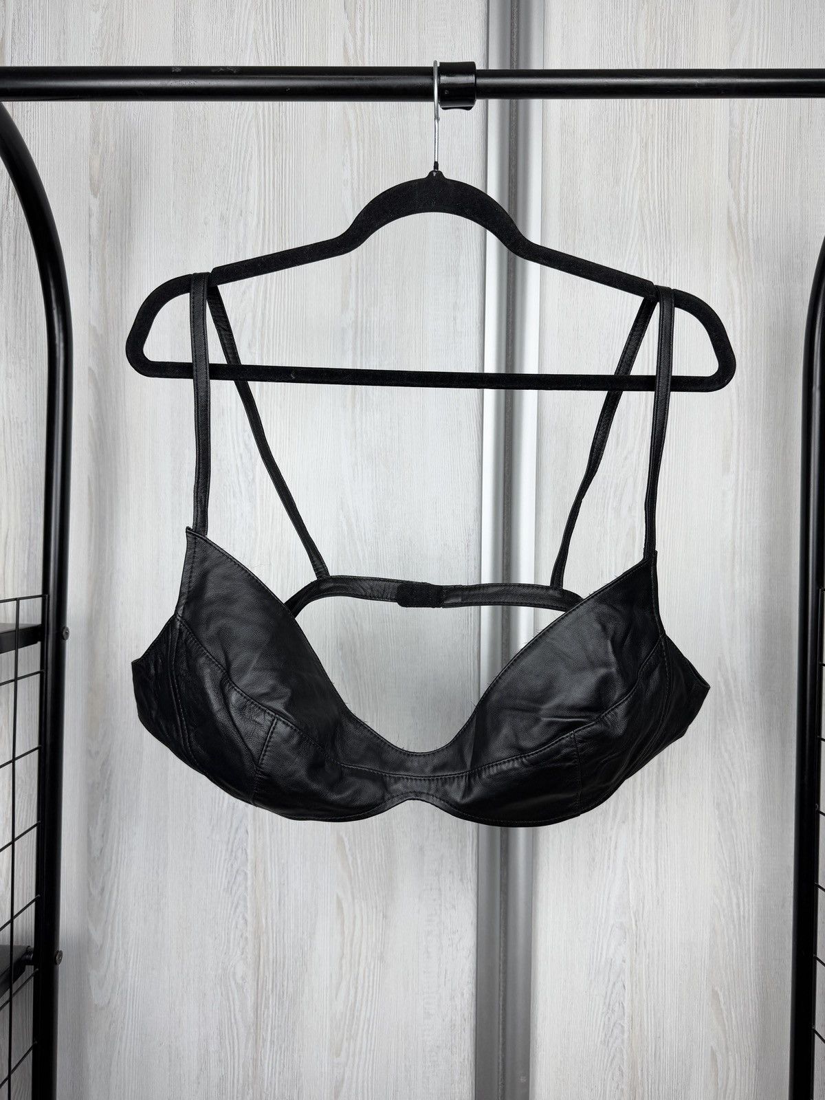 H&M × Mugler New Mugler x H&M HM Women Black Leather Nappa Bra Size US 18 Size ONE SIZE - 1 Thumbnail
