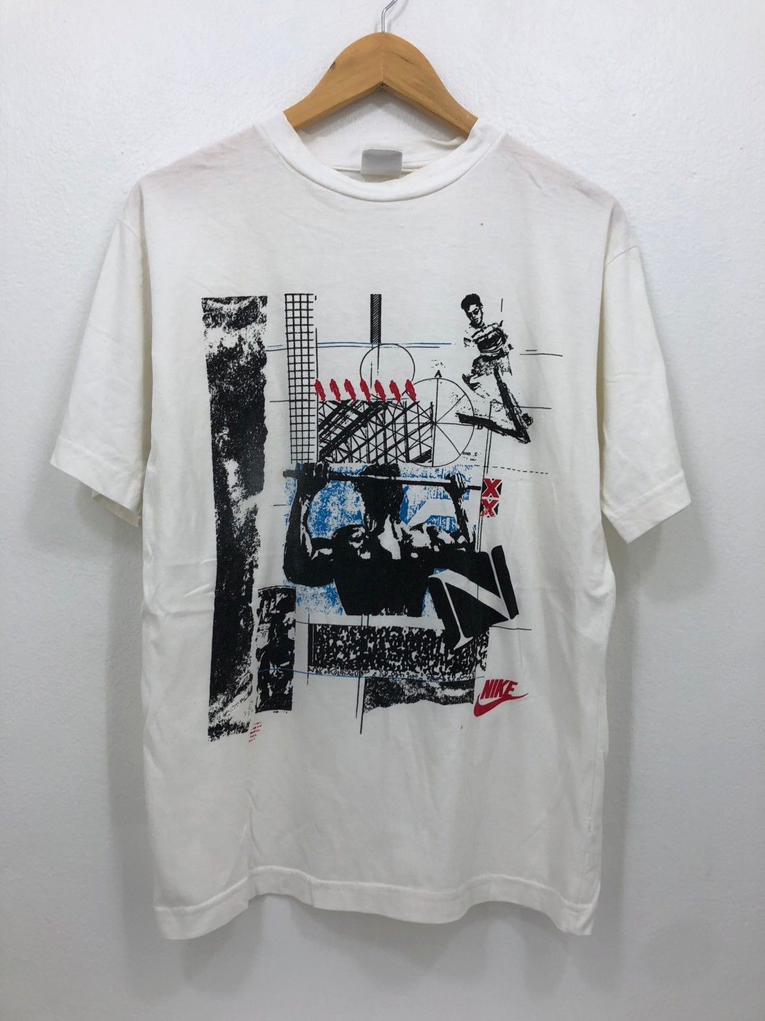 Nike × Vintage Vintage 90's NIKE Big Graphic shirt wts01 Size US M / EU 48-50 / 2 - 2 Thumbnail