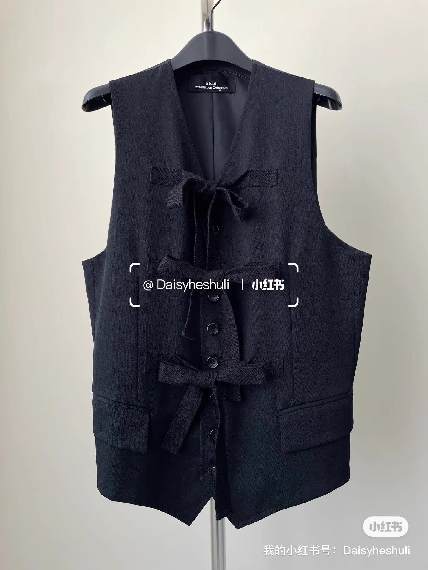 Comme des Garcons Comme des Garçons Vintage AD1992 Bow Tie Lace-up Vest Ｑ24 Size M / US 6-8 / IT 42-44 - 1 Thumbnail