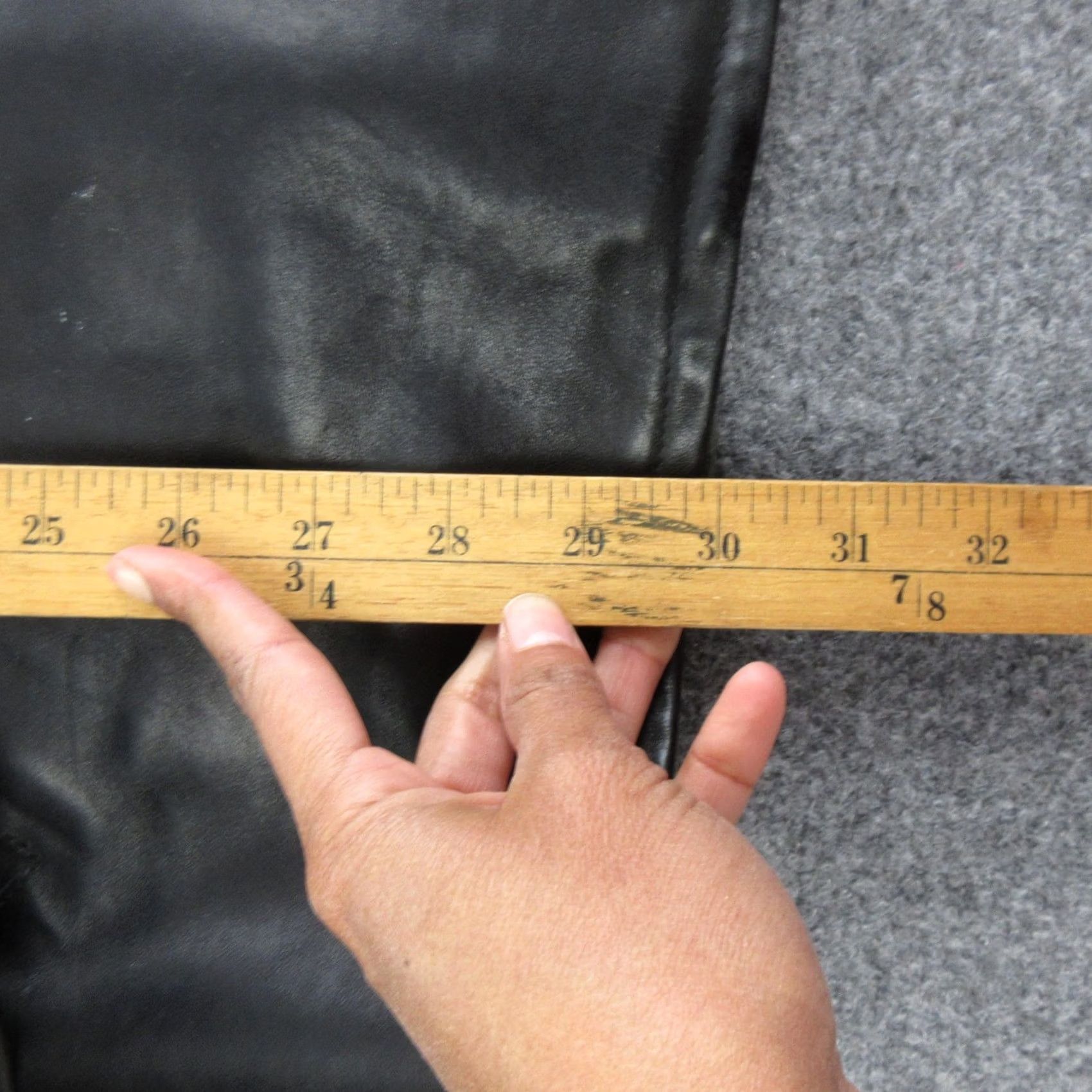 Vintage Rebelstoke Coat Mens L Overcoat Leather Wool Lined Winter Mid-Length Button Pockets Ironwork Collar Mens Size US L / EU 52-54 / 3 - 4 Thumbnail