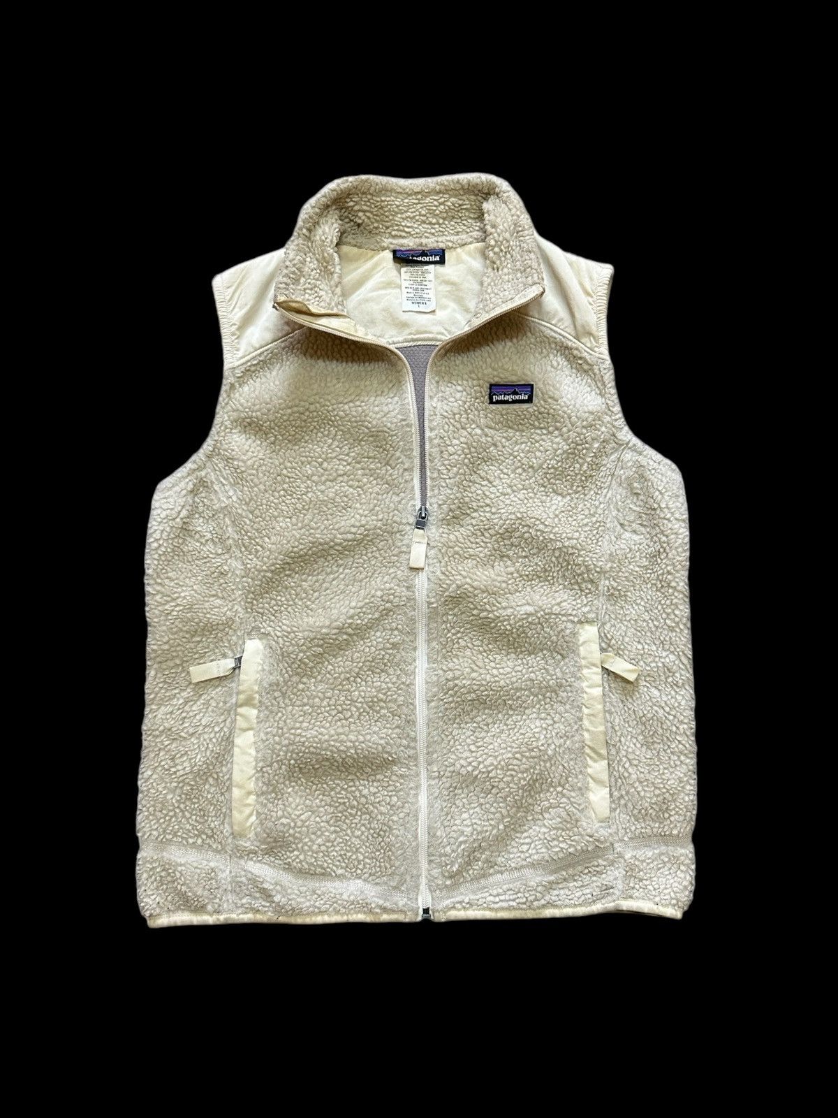 vintage patagonia vests sherpa fleece women