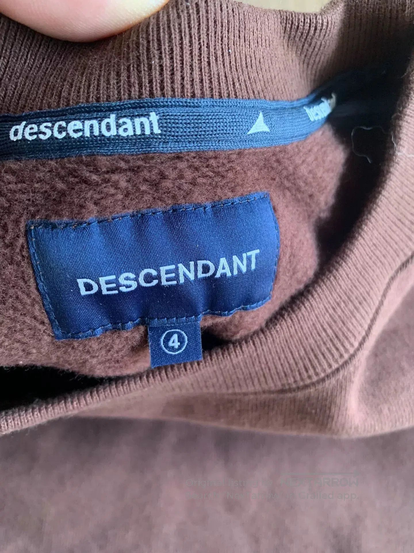 descendant crew neck sweatshirt with embroidery.
