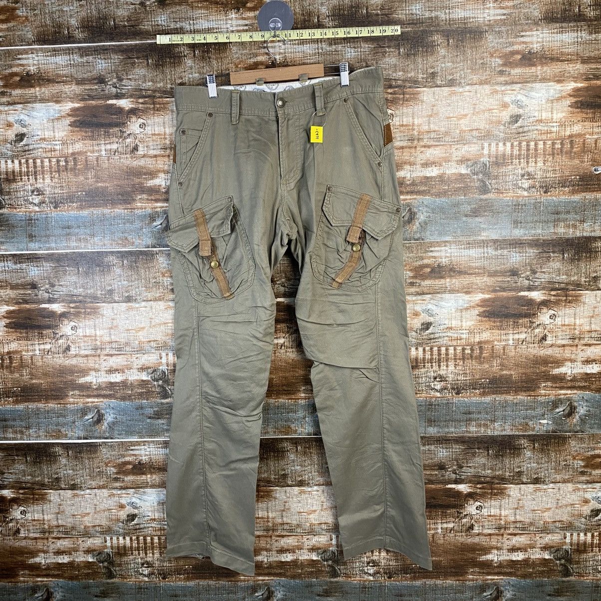 Japanese Brand DL Edwin Green Cargo Multipocket Pants #C971 Size US 32 / EU 48 - 1 Thumbnail