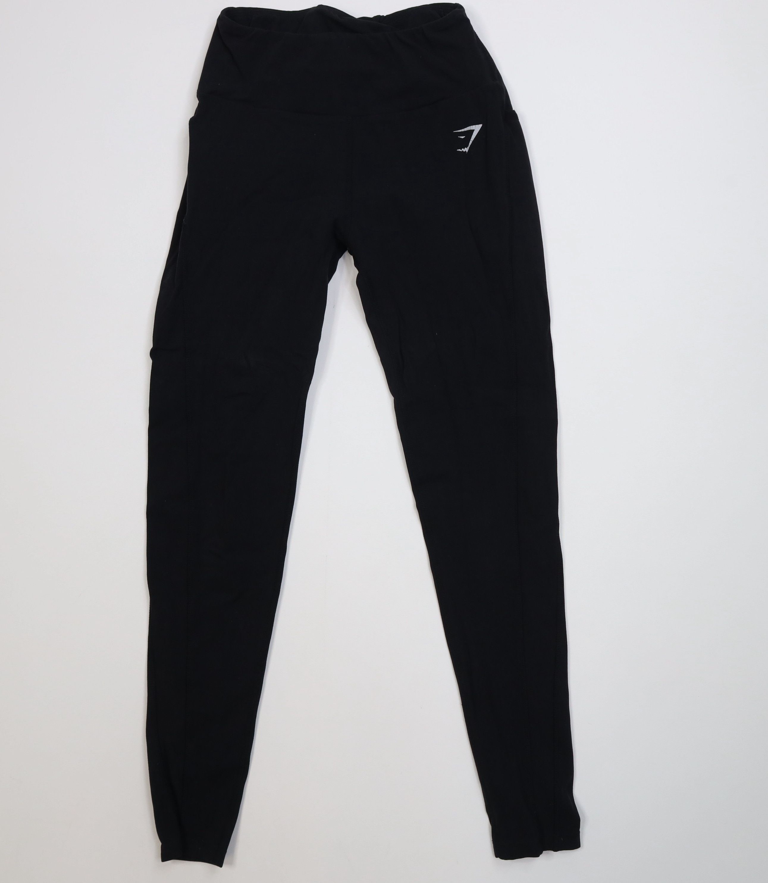 Gymshark Gymshark Logo Gym Training Yoga Spandex Leggings Black Size 42" / US 20 - 1 Thumbnail