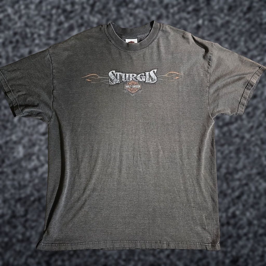 Harley Davidson VINTAGE Harley Davidson HD Sturgis Motorcycle Graphic T-shirt 2005 Mens Size XL Gray Size US XL / EU 56 / 4 - 1 Thumbnail