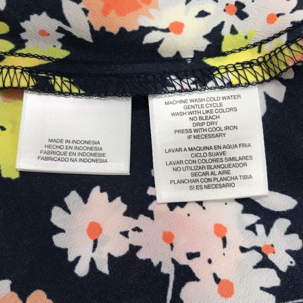 Jones New York Jones New York Daisy Print Round Neck 3/4 Sleeves Top 2X Size XXL / US 16-18 / IT 52-54 - 4 Thumbnail