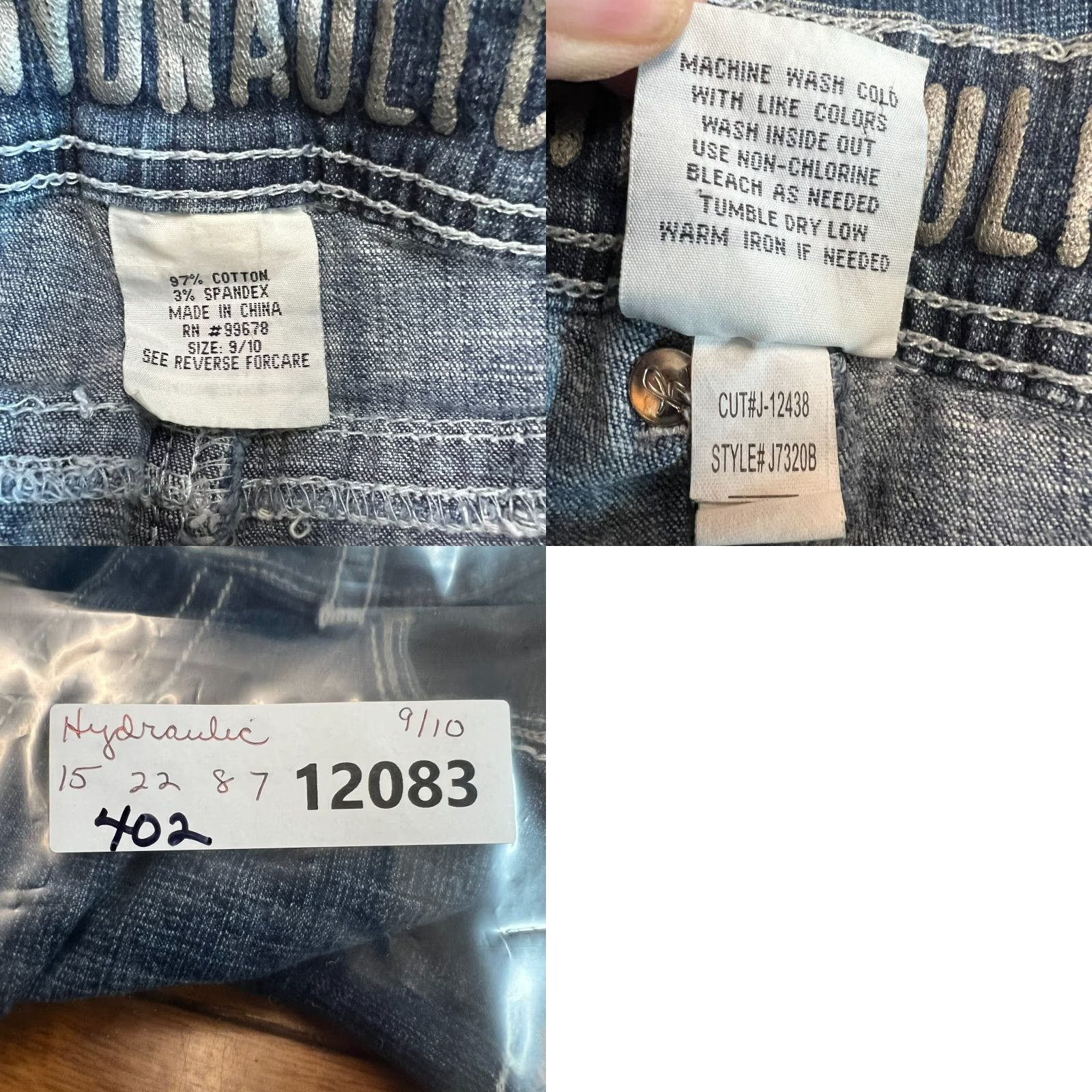 Vintage VINTAGE HYDRAULIC Dark Wash Distressed Capri Jeans Juniors Size 10 30W 22L Stretch Denim Womens Size 32" / US 10 / IT 46 - 8 Thumbnail