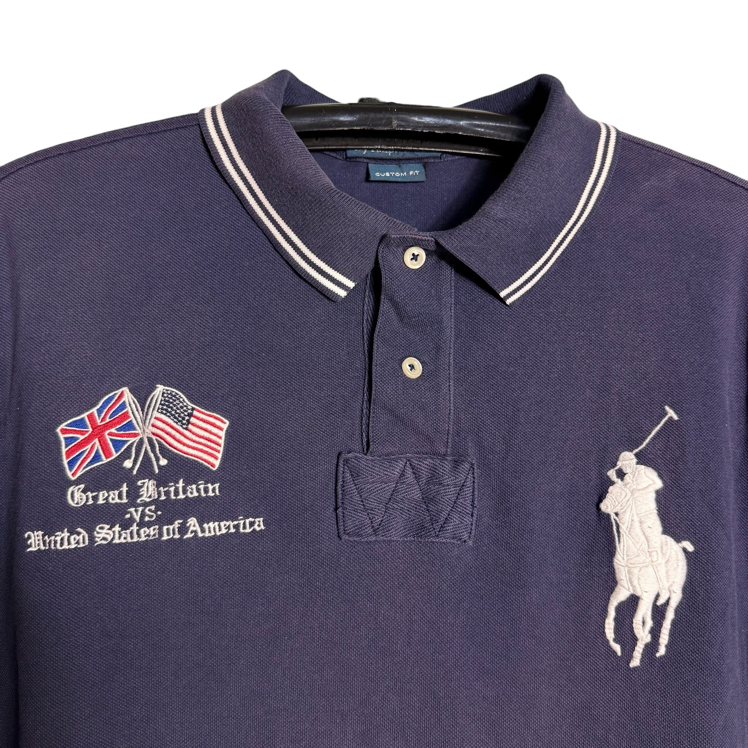 Polo Ralph Lauren 🔥RARE🔥 Polo Ralph Lauren 'Great Britain vs USA' Polo Shirt Size US XL / EU 56 / 4 - 5 Thumbnail