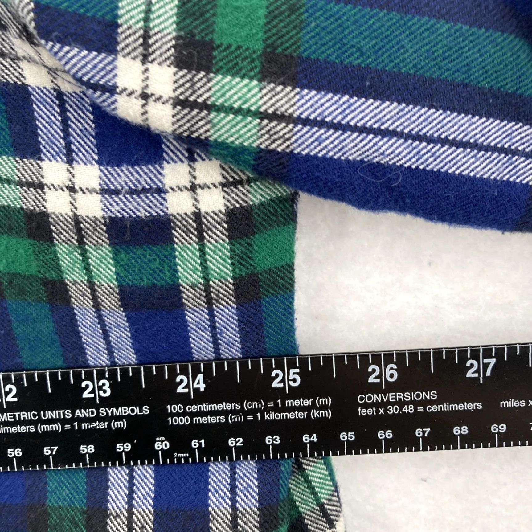 Vintage VINTAGE LL Bean Shirt Mens Large Blue Green Plaid Fleece Lined Flannel Shacket Pockets Size US L / EU 52-54 / 3 - 7 Thumbnail