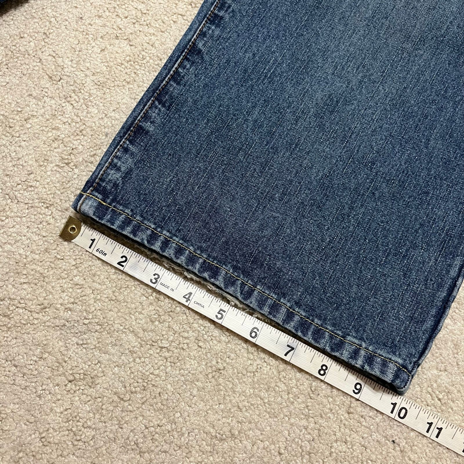Other Brooklyn Express Y2K Baggy Skater Acid Washed Blue Jeans 34W Size US 34 / EU 50 - 5 Thumbnail