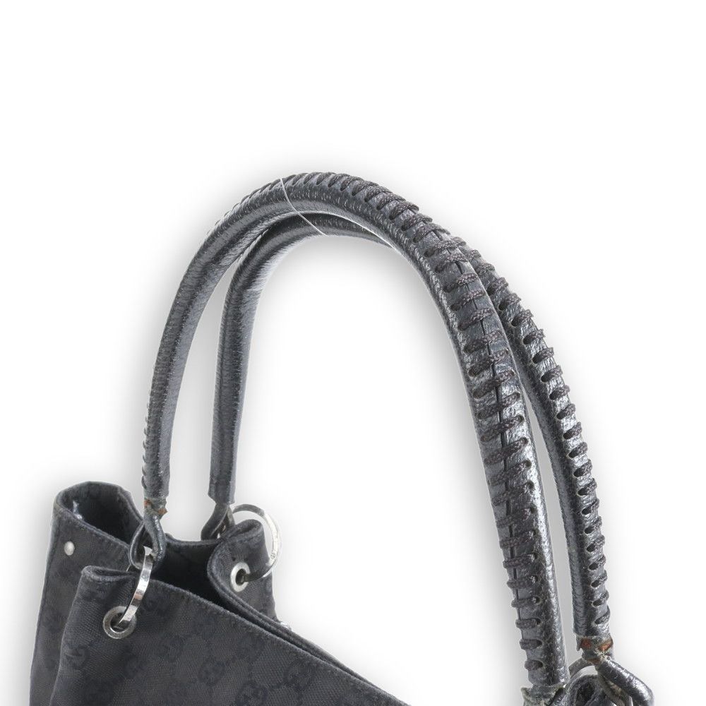 Gucci Gucci - GG Canvas 115015 Leather Tote Black Preloved Size ONE SIZE - 2 Thumbnail