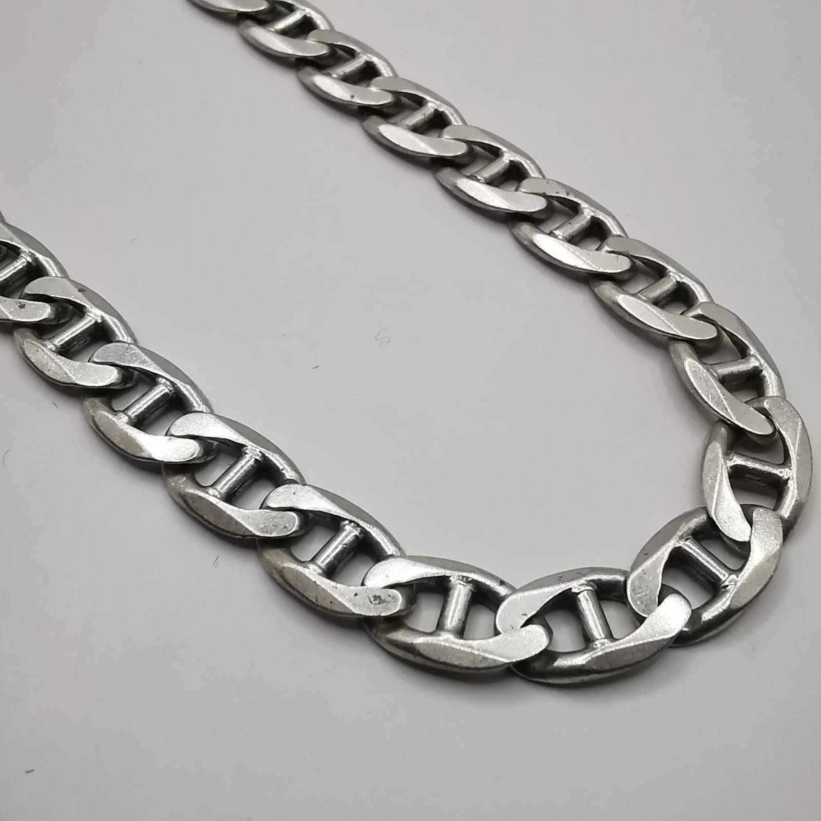 Sterling Silver Vintage Jewelry Chain, 925 Sterling Silver, Signed 43,12g Size ONE SIZE - 7 Thumbnail