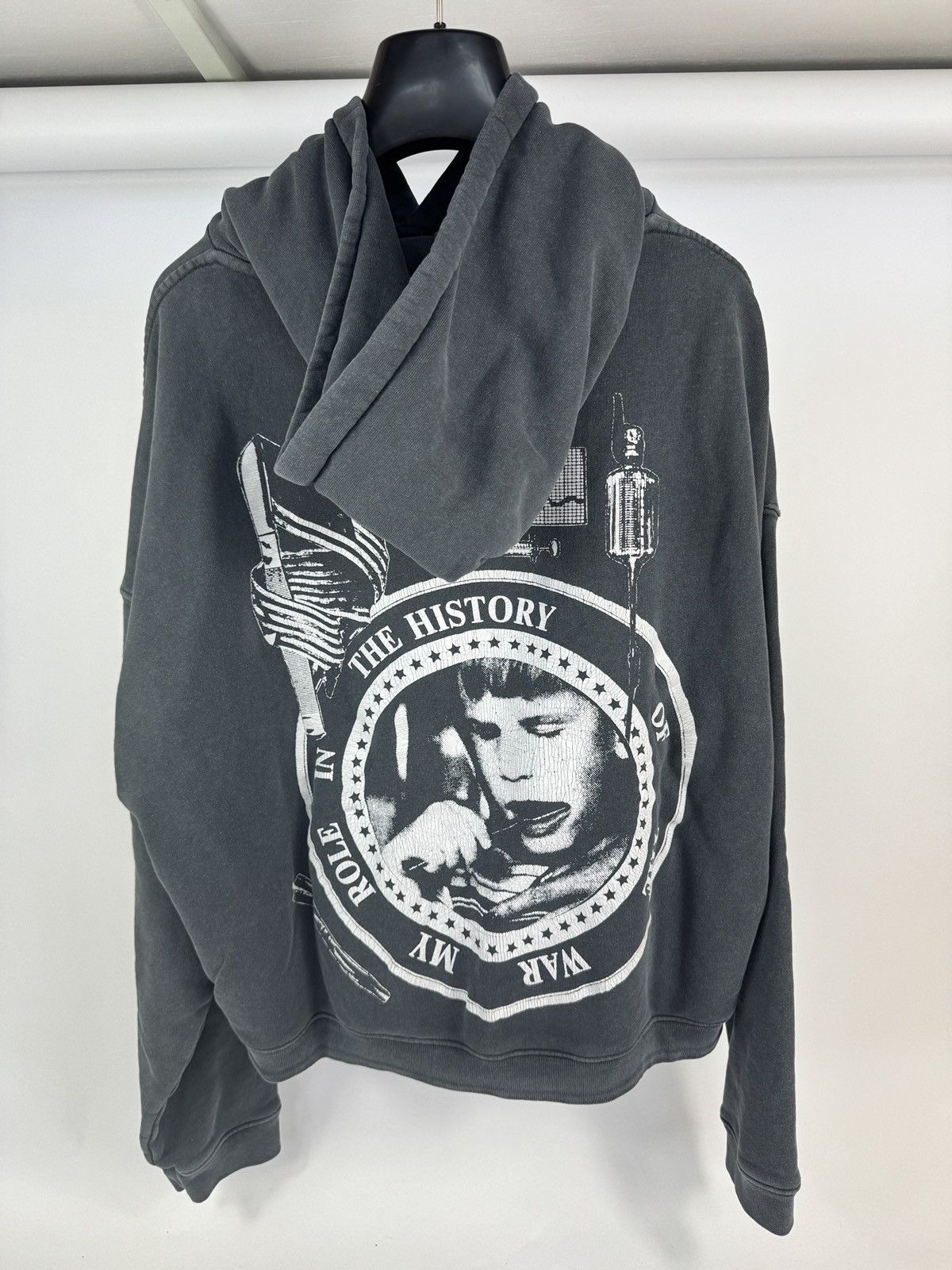 Enfants Riches Deprimes MY ROLE IN THE WAR CHARCOAL HOODIE Size US L / EU 52-54 / 3 - 2 Thumbnail